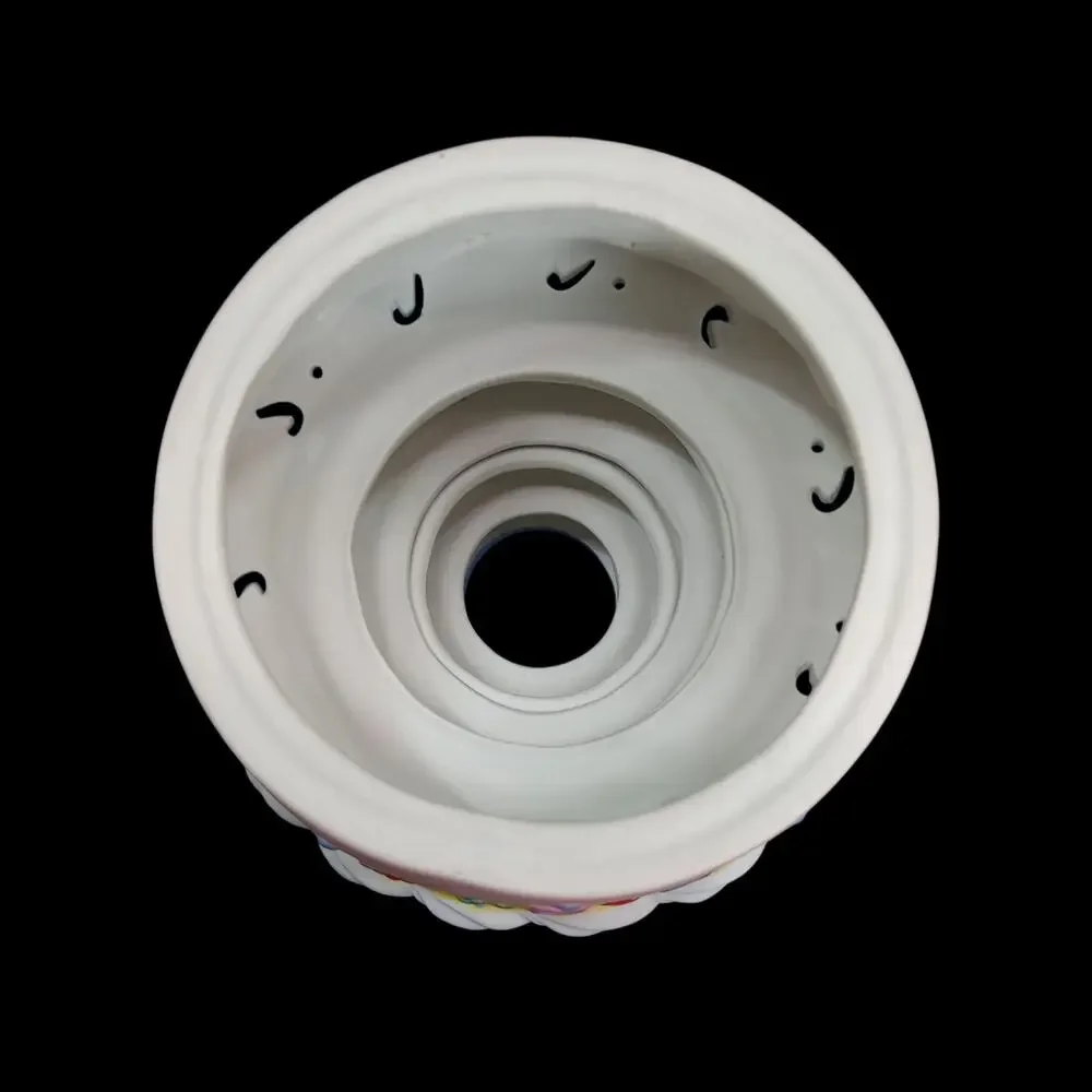 Partylite P7326 Celebration Cake Porcelain Tealight Candle Holder - 2 Piece - Picture 8 of 8